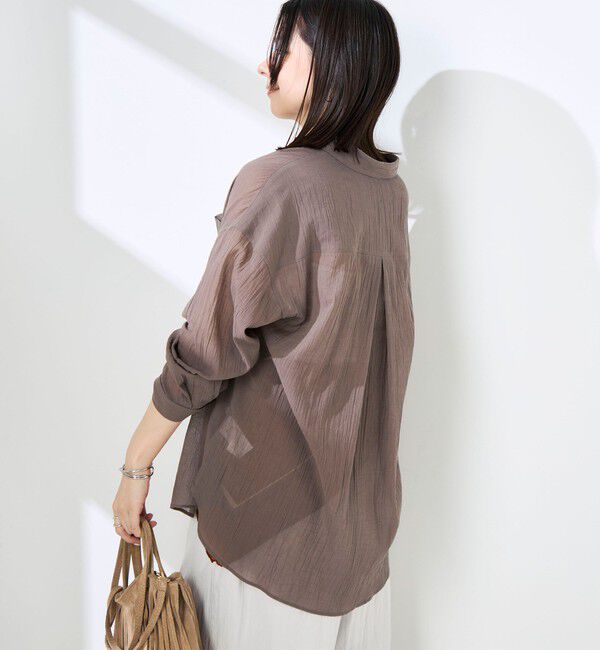 NOLLEY'S「ウォッシャブルキャッチワッシャーシアーシャツ」|シャツ・ブラウス|