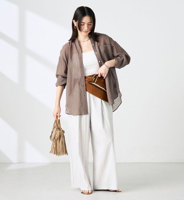 NOLLEY'S「ウォッシャブルキャッチワッシャーシアーシャツ」|シャツ・ブラウス|