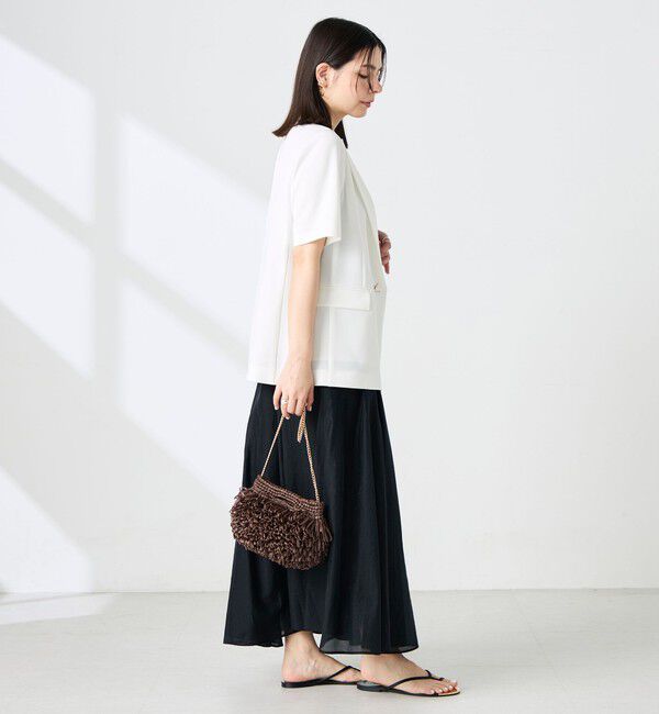 NOLLEY'S sophi「《セットアップ対応》ウォッシャブルドライツイルハーフスリーブジャケット」|テーラードジャケット|