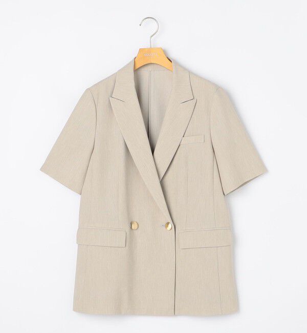 NOLLEY'S sophi「《セットアップ対応》ウォッシャブルドライツイルハーフスリーブジャケット」|テーラードジャケット|