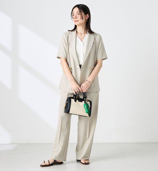 NOLLEY'S sophi「《セットアップ対応》ウォッシャブルドライツイルハーフスリーブジャケット」|テーラードジャケット|