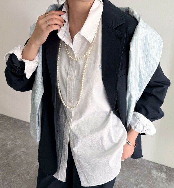 fredy emue「FR刺繍オックスコンパクトシャツ」|シャツ・ブラウス|オフホワイト