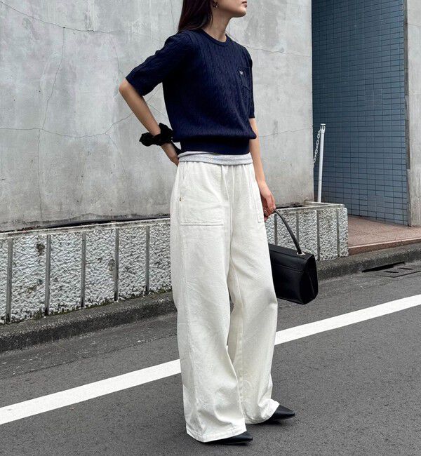 fredy emue「ライトオンスデニムベイカーイージーパンツ」|デニム|