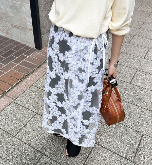 fredy emue「フラワーモチーフレイヤードスカート」|スカート|