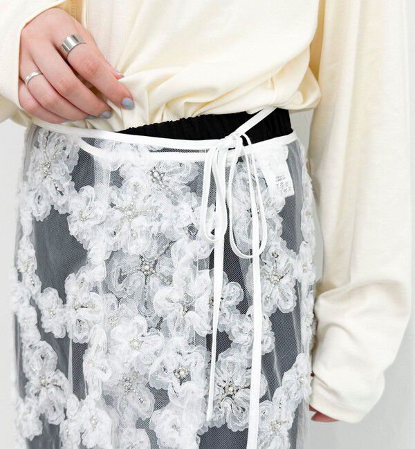 fredy emue「フラワーモチーフレイヤードスカート」|スカート|