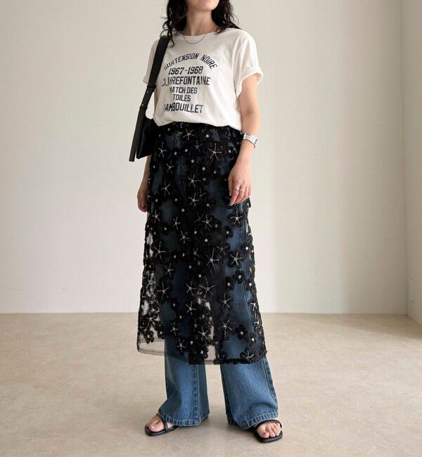 fredy emue「フラワーモチーフレイヤードスカート」|スカート|