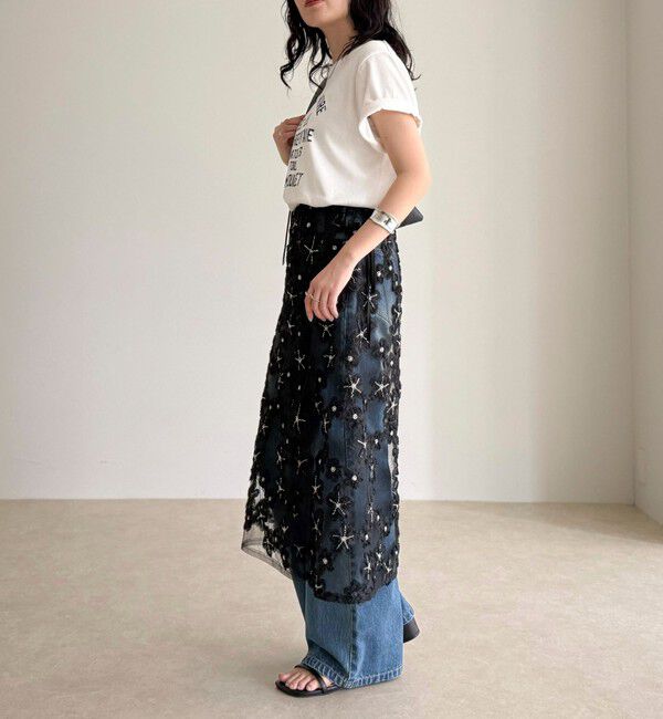 fredy emue「フラワーモチーフレイヤードスカート」|スカート|