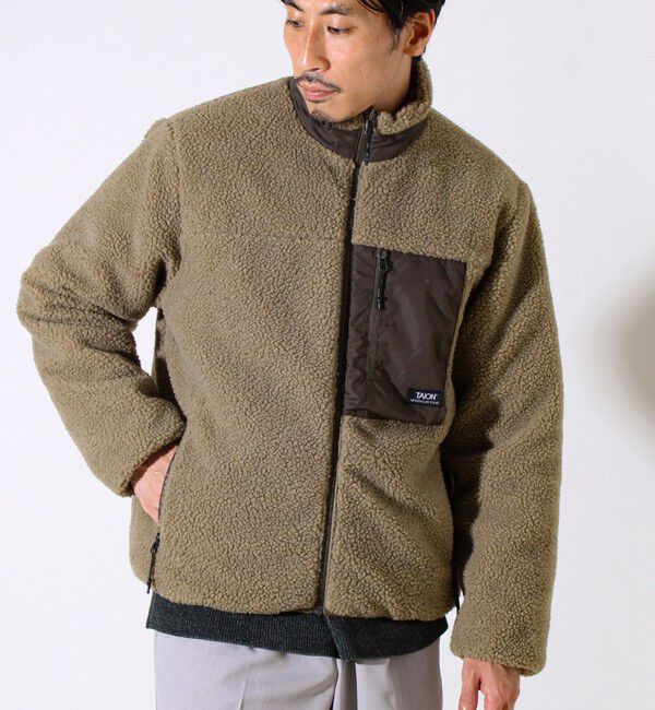 GLOSTER「【2WAYで着回せる】【UNISEX】GLOSTER配色別注 TAIONボア&times;ダウンブルゾン」|ダウン|