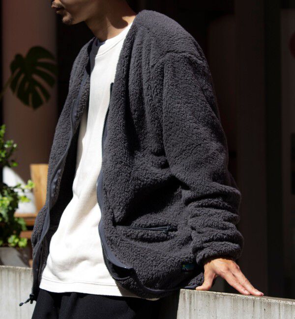 GLOSTER「【Franklin Climbing】カスケード シェルパフリースカーディガン」|カーディガン|