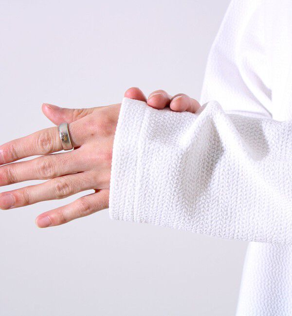 GLOSTER「【シリーズ累計人気】【ジャケットのインナーにおすすめ】ふくれジャガードロンT」|Tシャツ・カットソー|