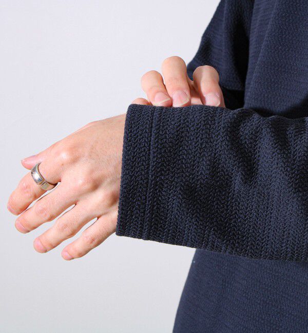 GLOSTER「【シリーズ累計人気】【ジャケットのインナーにおすすめ】ふくれジャガードロンT」|Tシャツ・カットソー|