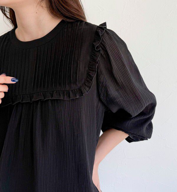 fredy emue「ピンタックギャザーブラウス」|シャツ・ブラウス|