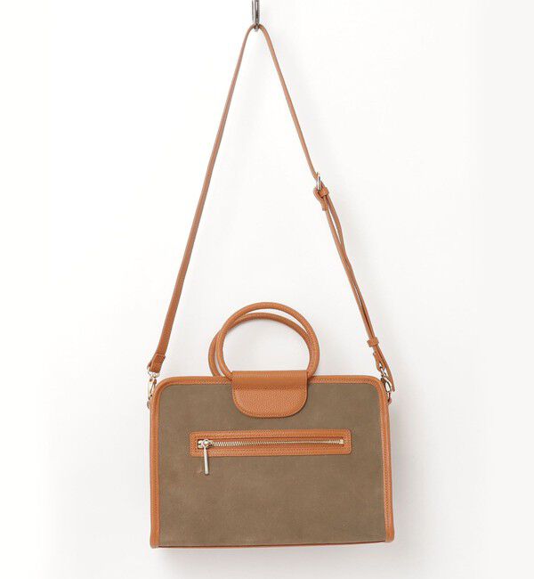 fredy emue「スエード配色ボックスボストンバッグ」|ショルダー・メッセンジャー|