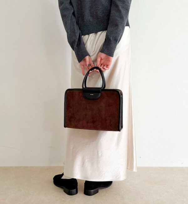 fredy emue「スエード配色ボックスボストンバッグ」|ショルダー・メッセンジャー|