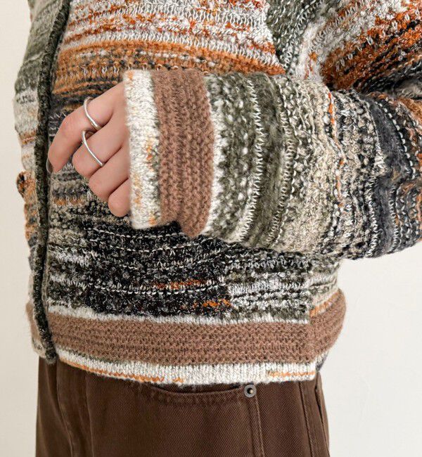 fredy emue「ツイードボーダーカーディガン」|カーディガン|