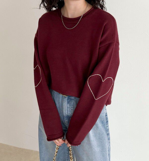 fredy emue「ハートステッチニットプルオーバー」|ニット・セーター|