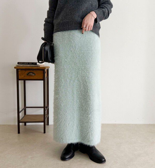 fredy emue「シャギーニットスカート」|タイト|