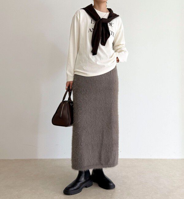 fredy emue「シャギーニットスカート」|タイト|