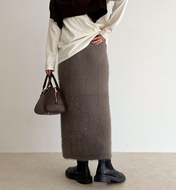 fredy emue「シャギーニットスカート」|タイト|