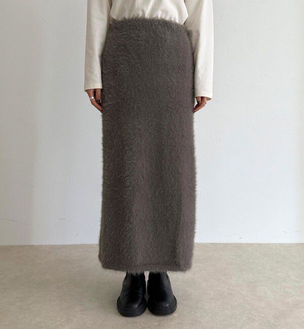 fredy emue「シャギーニットスカート」|タイト|