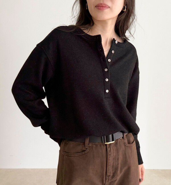 fredy emue「2WAYヘンリーラメプルオーバー」|Tシャツ・カットソー|