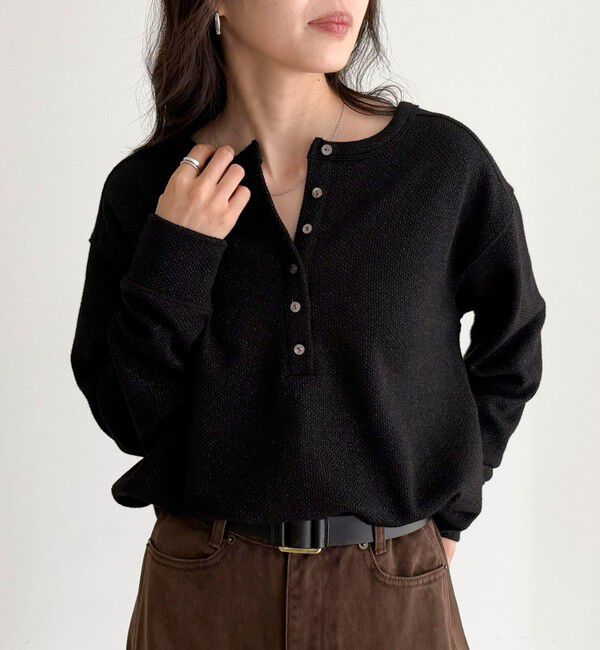fredy emue「2WAYヘンリーラメプルオーバー」|Tシャツ・カットソー|