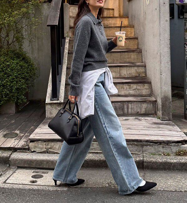 fredy emue「ポロ衿ニットプルオーバー」|ニット・セーター|