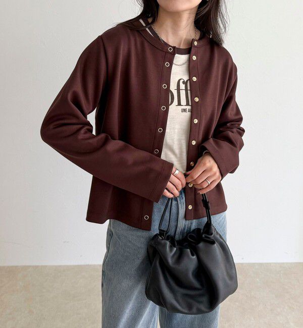 fredy emue「ポンチドット釦カーディガン」|カーディガン|