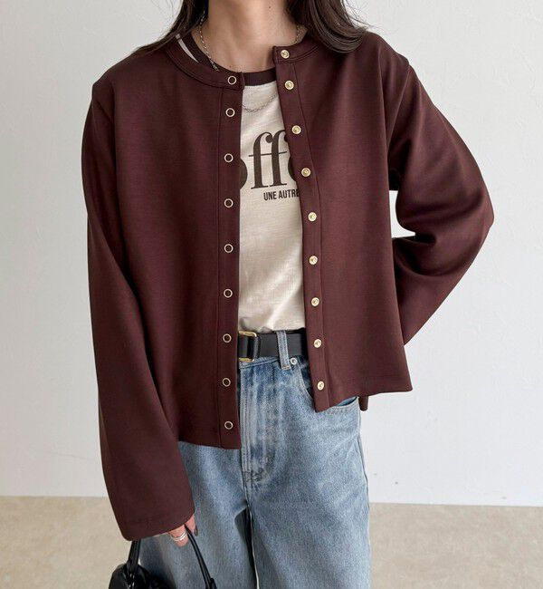 fredy emue「ポンチドット釦カーディガン」|カーディガン|