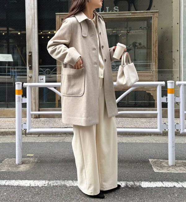 fredy emue「Super100ステンカラーミドルコート」|ダッフルコート|