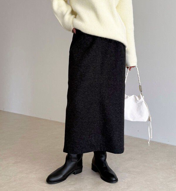 fredy emue「ソフトニットメルトンスカート」|スカート|