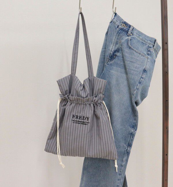 fredy emue「アウトポケットストライプロゴトートバッグ」|トートバッグ|