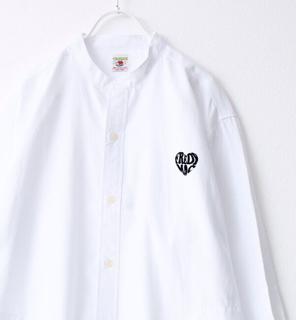 FREDY MAC「【FREDYMAC/フレディマック】フロッキープリント バンドカラーシャツ」|シャツ・ブラウス|