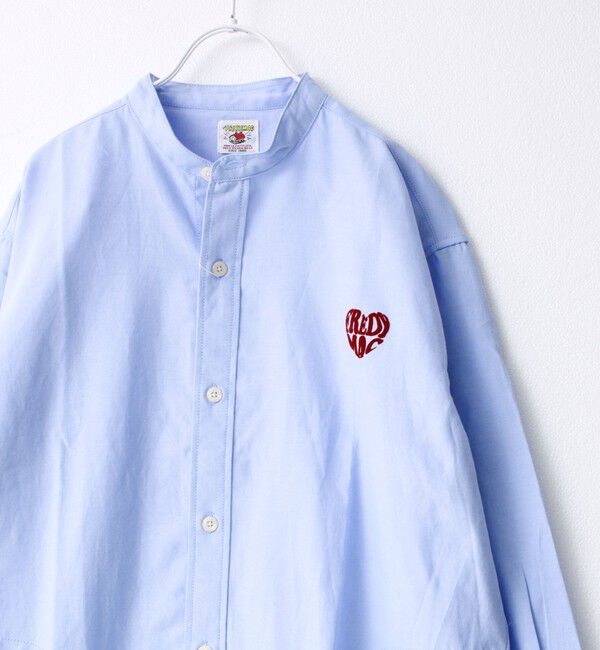 FREDY MAC「【FREDYMAC/フレディマック】フロッキープリント バンドカラーシャツ」|シャツ・ブラウス|