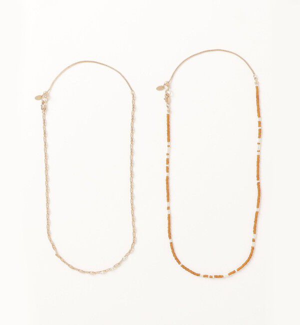 fredy emue「マットビーズアジャスト2セットネックレス」|ネックレス|