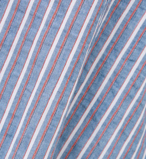 GLOSTER「サッカーストライプバイアスポケット ショートスリーブシャツ」|シャツ・ブラウス|