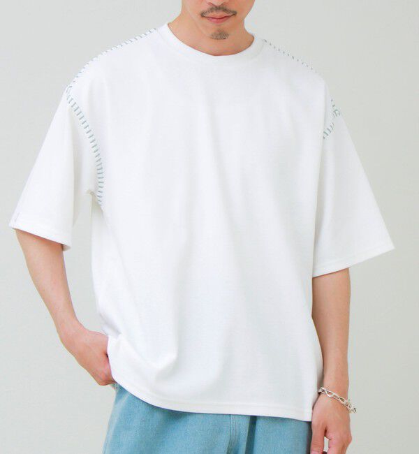 GLOSTER「【セットアップ対応】カルゼラダーステッチ クルーネックTシャツ」|Tシャツ・カットソー|