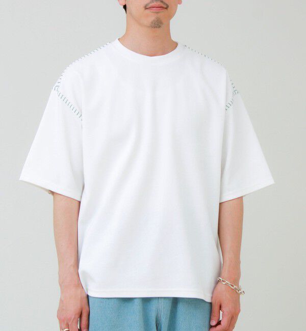 GLOSTER「【セットアップ対応】カルゼラダーステッチ クルーネックTシャツ」|Tシャツ・カットソー|
