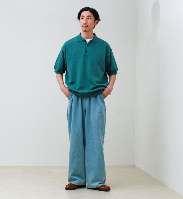 GLOSTER「【ラクなのに上品】コットンタッチリラックスポロ」|ポロシャツ|