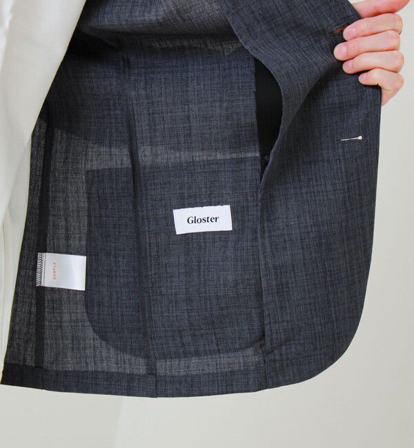 GLOSTER「【セットアップ対応】リネンライクキャンバスジャケット」|テーラードジャケット|