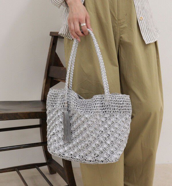 fredy emue「メタルコードタッセルトートバッグ」|トートバッグ|シルバー
