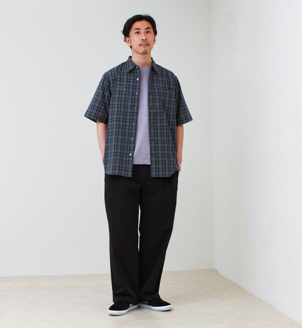 GLOSTER「GOODNESS刺繍 オンブレー ショートスリーブシャツ」|シャツ・ブラウス|