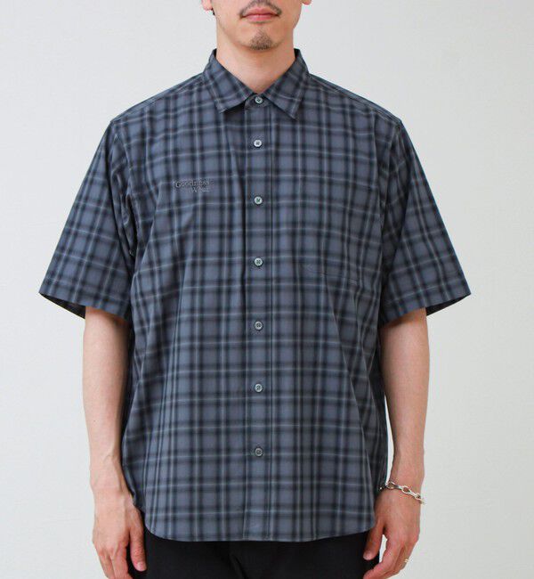 GLOSTER「GOODNESS刺繍 オンブレー ショートスリーブシャツ」|シャツ・ブラウス|