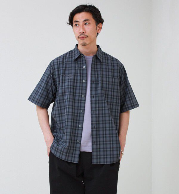 GLOSTER「GOODNESS刺繍 オンブレー ショートスリーブシャツ」|シャツ・ブラウス|