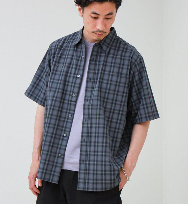 GLOSTER「GOODNESS刺繍 オンブレー ショートスリーブシャツ」|シャツ・ブラウス|