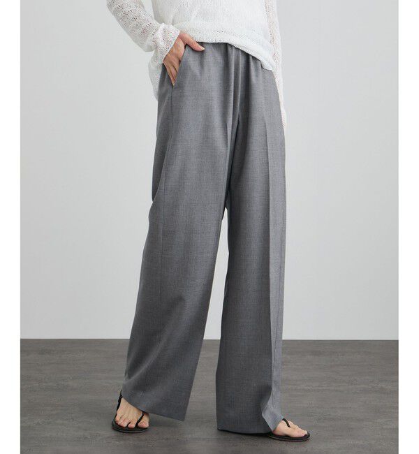 SALON adam et rope'「ノンミュールジングウールパンツ」|チノ|