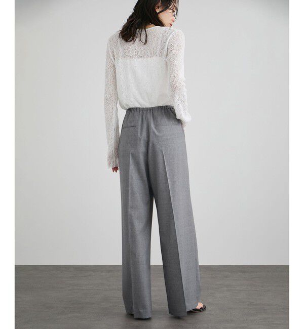 SALON adam et rope'「ノンミュールジングウールパンツ」|チノ|