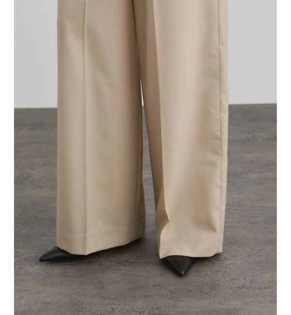 SALON adam et rope'「ノンミュールジングウールパンツ」|チノ|