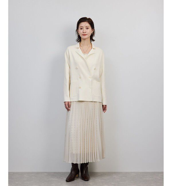 ROPE「シルクコットン総針ニットジャケット/イージーケア」|テーラードジャケット|