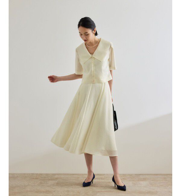 ROPE「シャイニーシアースカート/洗える【セットアップ対応】」|スカート|